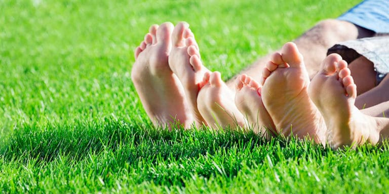 go barefoot in your yard